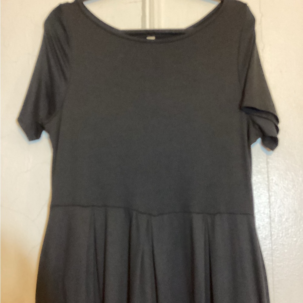 24/7 Midi Dress Black XL with pockets Comfort Apparel - Picture 5 of 8
